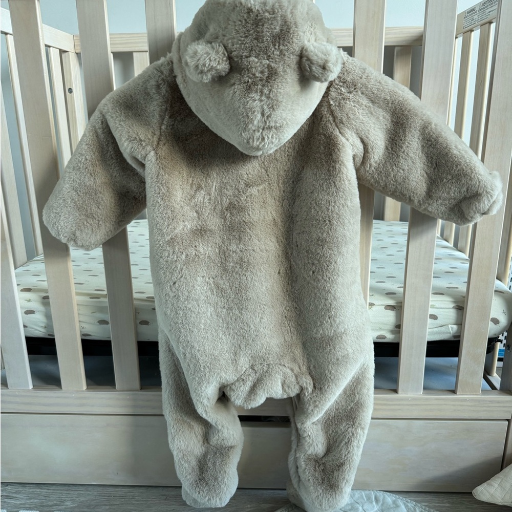 Zara Tan Fuzzy Bear Footie